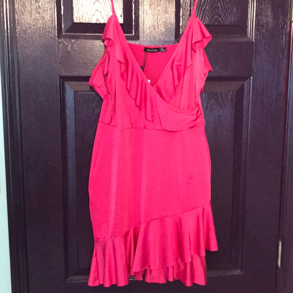 Pink boohoo dress